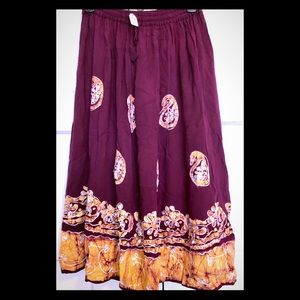 BoHo chic import cotton hand embroidered skirt